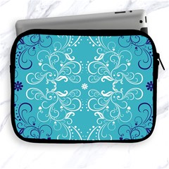 Repeatable Flower Leaf Blue Apple Ipad 2/3/4 Zipper Cases by Mariart