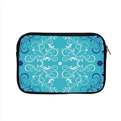 Repeatable Flower Leaf Blue Apple Macbook Pro 15  Zipper Case