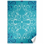 Repeatable Flower Leaf Blue Canvas 20  x 30   19.62 x28.9  Canvas - 1