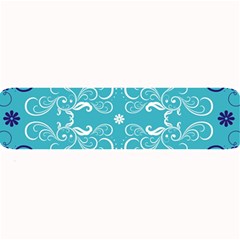 Repeatable Flower Leaf Blue Large Bar Mats by Mariart