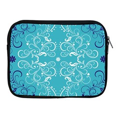 Repeatable Flower Leaf Blue Apple Ipad 2/3/4 Zipper Cases by Mariart