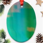 Shadow Faintly Faint Line Green Ornament (Oval) Front