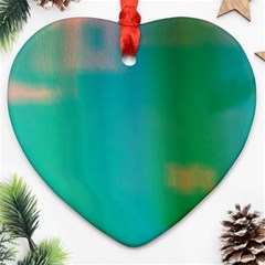 Shadow Faintly Faint Line Green Ornament (heart) by Mariart