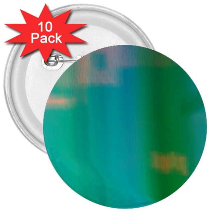 Shadow Faintly Faint Line Green 3  Buttons (10 pack) 