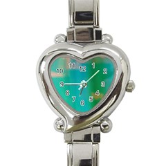 Shadow Faintly Faint Line Green Heart Italian Charm Watch by Mariart