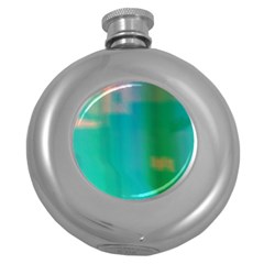 Shadow Faintly Faint Line Green Round Hip Flask (5 Oz) by Mariart