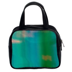 Shadow Faintly Faint Line Green Classic Handbags (2 Sides) by Mariart