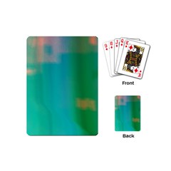 Shadow Faintly Faint Line Green Playing Cards (mini)  by Mariart