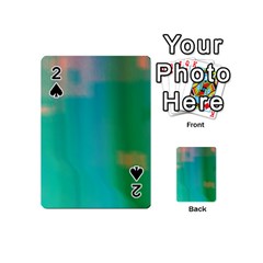 Shadow Faintly Faint Line Green Playing Cards 54 (mini)  by Mariart