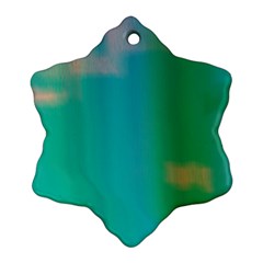 Shadow Faintly Faint Line Green Ornament (snowflake) by Mariart