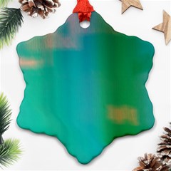 Shadow Faintly Faint Line Green Snowflake Ornament (two Sides) by Mariart