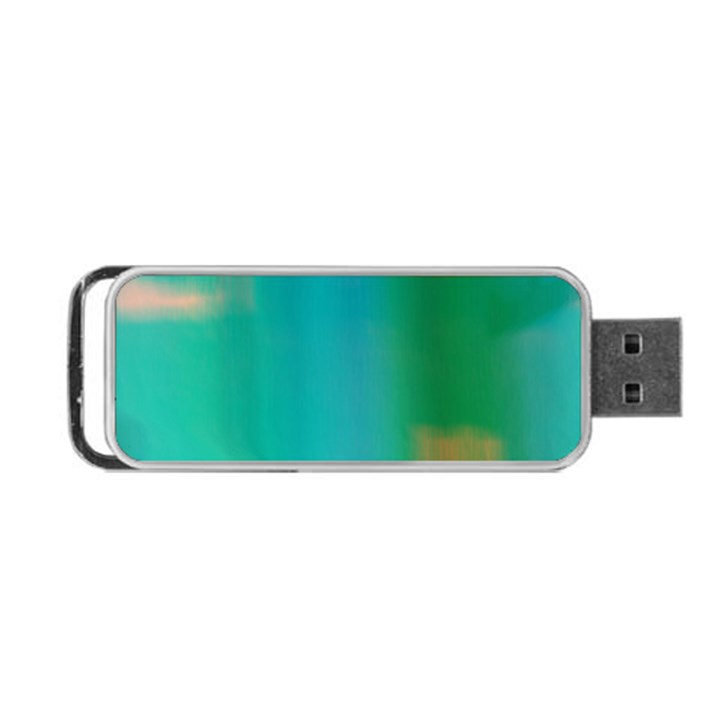 Shadow Faintly Faint Line Green Portable USB Flash (Two Sides)