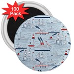 Ships Sails 3  Magnets (100 pack) Front