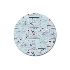 Ships Sails Magnet 3  (round)