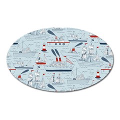 Ships Sails Oval Magnet