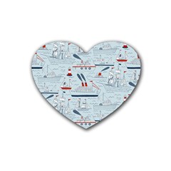 Ships Sails Heart Coaster (4 Pack) 