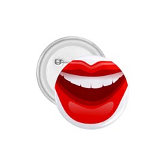 Smile Lips Transparent Red Sexy 1 75  Buttons by Mariart