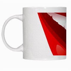 Smile Lips Transparent Red Sexy White Mugs by Mariart