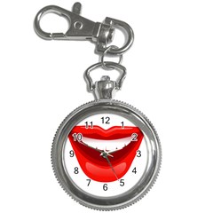 Smile Lips Transparent Red Sexy Key Chain Watches by Mariart