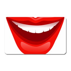 Smile Lips Transparent Red Sexy Magnet (rectangular)