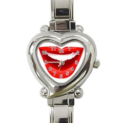 Smile Lips Transparent Red Sexy Heart Italian Charm Watch