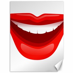 Smile Lips Transparent Red Sexy Canvas 36  X 48   by Mariart