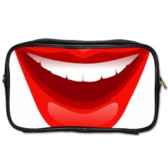 Smile Lips Transparent Red Sexy Toiletries Bags 2-side by Mariart