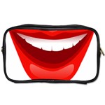 Smile Lips Transparent Red Sexy Toiletries Bags 2-Side Front