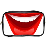 Smile Lips Transparent Red Sexy Toiletries Bags 2-Side Back