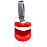 Smile Lips Transparent Red Sexy Luggage Tags (Two Sides) Front