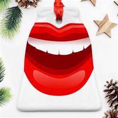 Smile Lips Transparent Red Sexy Ornament (bell) by Mariart