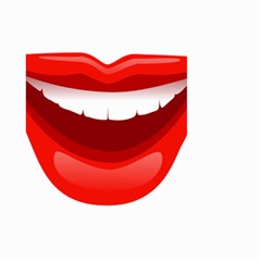 Smile Lips Transparent Red Sexy Large Garden Flag (two Sides) by Mariart