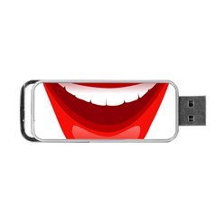 Smile Lips Transparent Red Sexy Portable Usb Flash (two Sides)