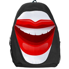 Smile Lips Transparent Red Sexy Backpack Bag by Mariart