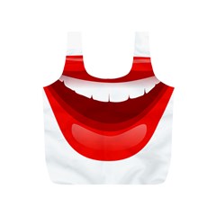 Smile Lips Transparent Red Sexy Full Print Recycle Bags (s)  by Mariart