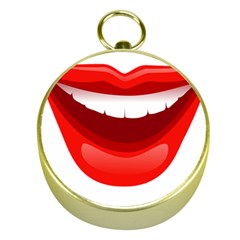 Smile Lips Transparent Red Sexy Gold Compasses by Mariart