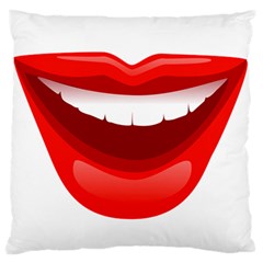 Smile Lips Transparent Red Sexy Standard Flano Cushion Case (two Sides) by Mariart