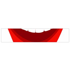 Smile Lips Transparent Red Sexy Flano Scarf (small) by Mariart