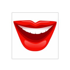 Smile Lips Transparent Red Sexy Satin Bandana Scarf by Mariart