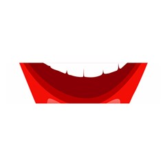 Smile Lips Transparent Red Sexy Satin Scarf (oblong) by Mariart