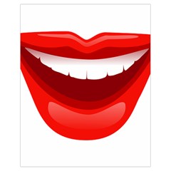 Smile Lips Transparent Red Sexy Drawstring Bag (small)