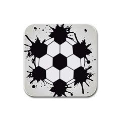 Soccer Camp Splat Ball Sport Rubber Square Coaster (4 Pack)  by Mariart