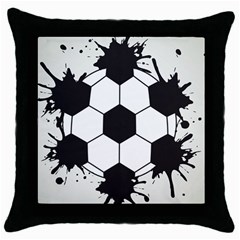 Soccer Camp Splat Ball Sport Throw Pillow Case (black) by Mariart