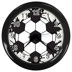 Soccer Camp Splat Ball Sport Wall Clocks (black) by Mariart