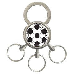 Soccer Camp Splat Ball Sport 3-ring Key Chains by Mariart