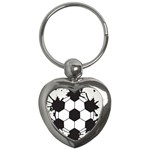 Soccer Camp Splat Ball Sport Key Chains (Heart)  Front