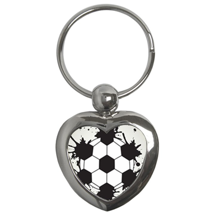 Soccer Camp Splat Ball Sport Key Chains (Heart) 