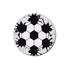 Soccer Camp Splat Ball Sport Rubber Coaster (round)  by Mariart