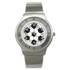 Soccer Camp Splat Ball Sport Stainless Steel Watch by Mariart