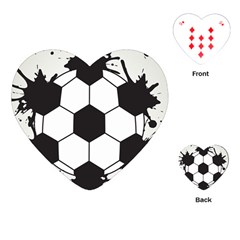 Soccer Camp Splat Ball Sport Playing Cards (heart)  by Mariart